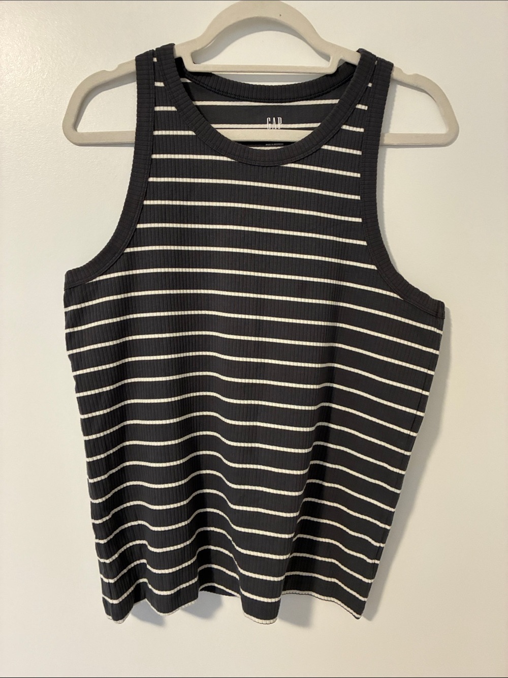 Gap Ribbed Stripe High Neck Tank